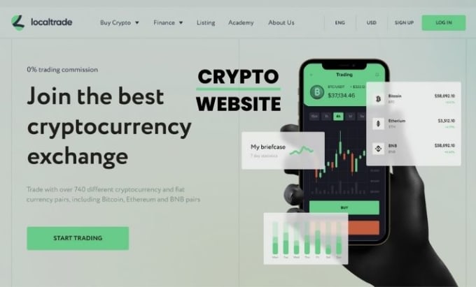 Bestseller - develop crypto landing page, crypto website, nft website, ico, token