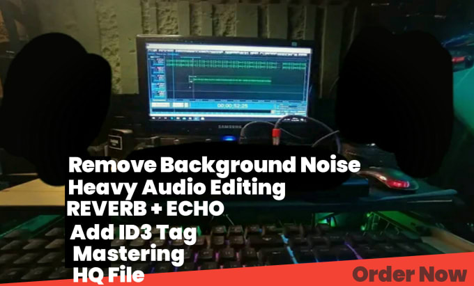 Gig Preview - Remove background noise from your audio, audio editing, noise reduction