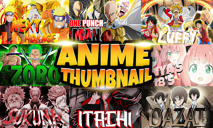 Gig Preview - Design 2 custom anime thumbnails for youtube in 7 hours