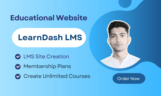 Gig Preview - Design elearning wordpress website using learndash lms