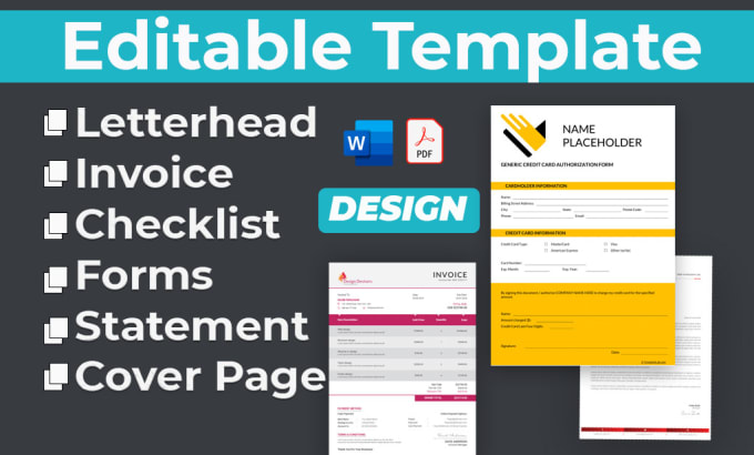 Gig Preview - Design letterhead, invoice, checklist, forms, and statements in ms word