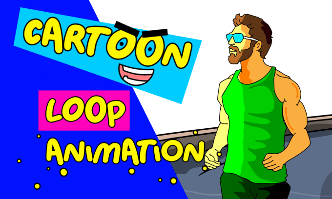 Gig Preview - Create cartoon loop animation for websites, screens, etc