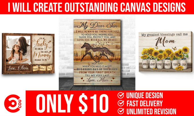 Gig Preview - Create outstanding canvas wall art, poster designs