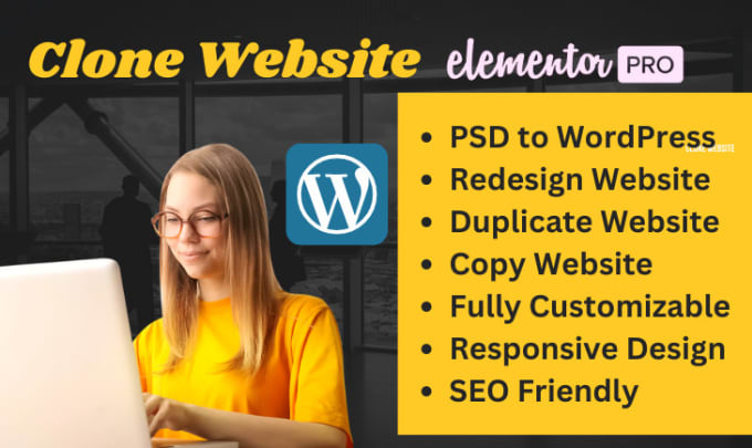 Gig Preview - Design, redesign or clone any wordpress website with elementor pro