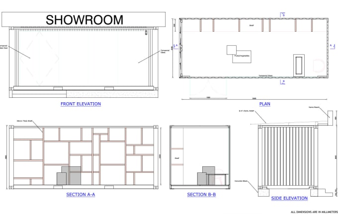 Gig Preview - Do autocad 2d permit drawing of container building layout plans elevations