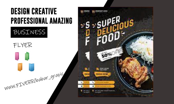 Gig Preview - Create a professional amazing design flyer business food flyer