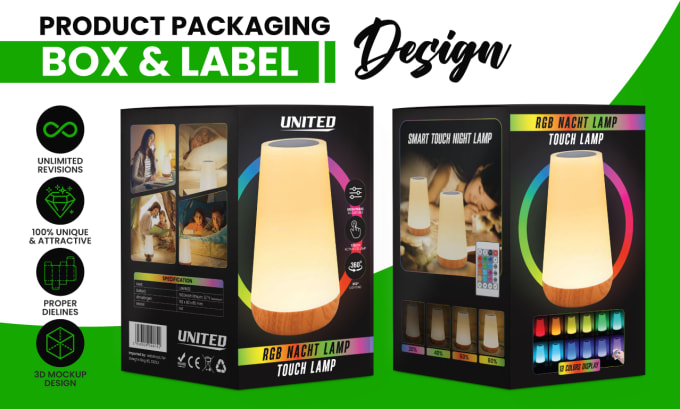 Gig Preview - Do packaging box design, product box design with 3d mockup