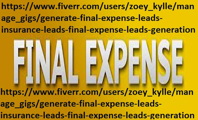 Gig Preview - Generate final expense leads, insurance leads, final expense leads generation