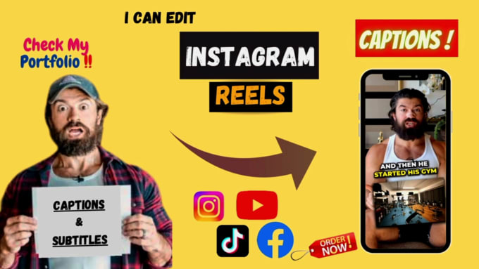 Gig Preview - Professionally add captions and subtitles to instagram reels