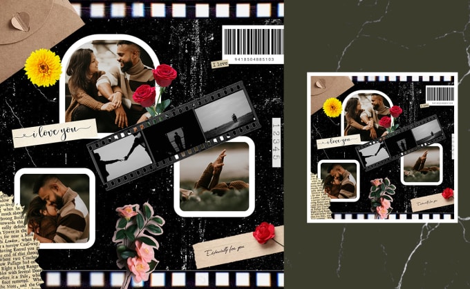 Gig Preview - Create vintage collage art, create your photo vintage art