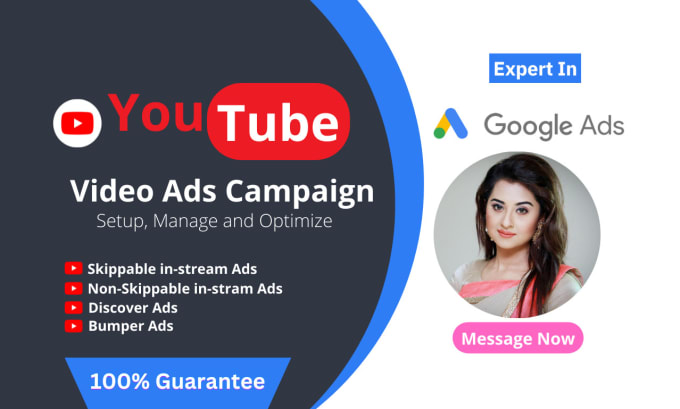 Gig Preview - Setup your youtube video ads campaign via google adwords