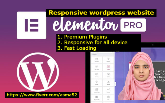 Gig Preview - Create wordpress website with elementor pro