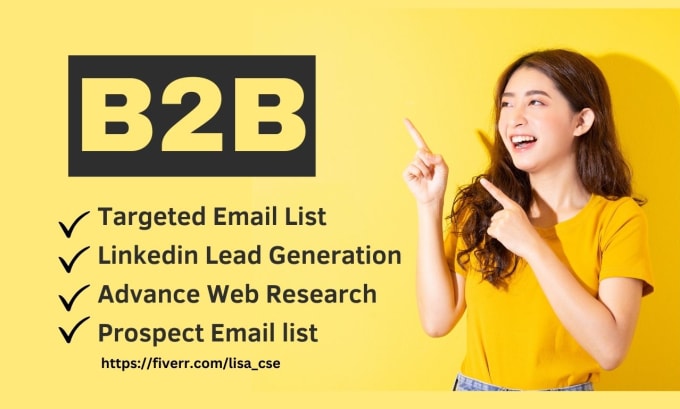 Gig Preview - Do find targeted b2b linkedin prospect email list and business leads