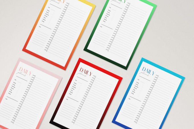 Gig Preview - Give you 10 color popping day planners to print unlimited times