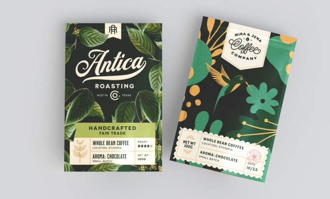 Gig Preview - Design premium coffee label, pouch, and mylar bag packaging