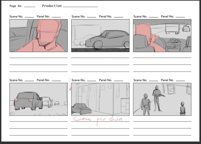 Gig Preview - Create storyboards for project animation, movie and comics