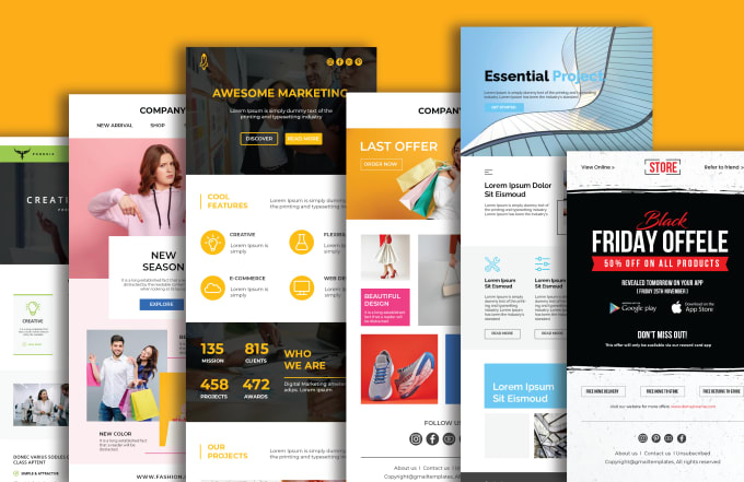 Gig Preview - Design responsive HTML email design for your business