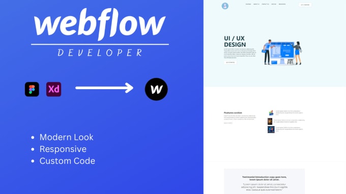 Gig Preview - Design and develop webflow and framer website