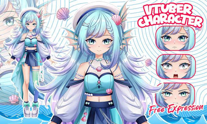 Gig Preview - Design and rig pro vtuber character in live2d, for vtuber model and vtube studio