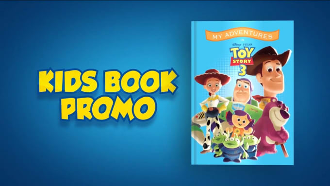 Bestseller - make kids book promotion video or trailer with page flip