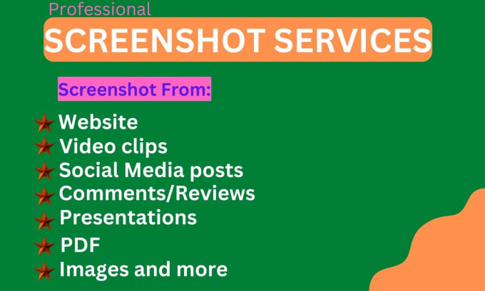 Bestseller - take screenshots from websites, video clips, pdf and more