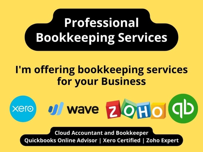 Gig Preview - Do bookkeeping services by xero quickbooks online zoho books