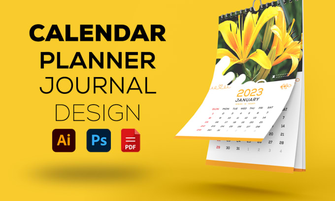 Gig Preview - Create journal design, digital planner, wall calendar design