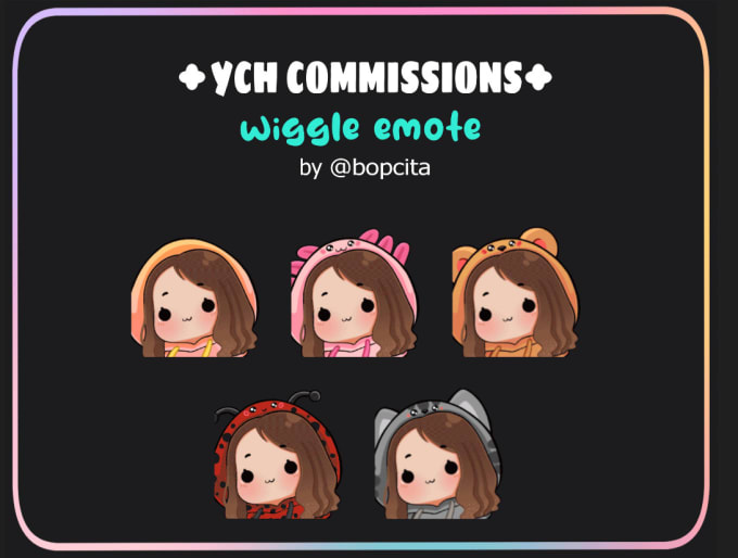 Gig Preview - Create for you adorable emote animated wiggle ych