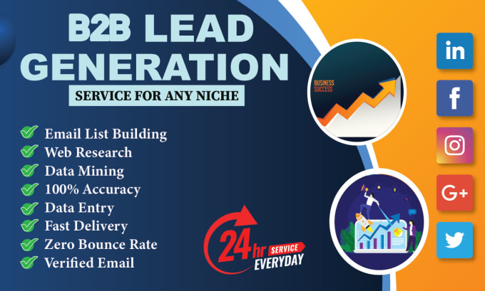 Gig Preview - Do targeted b2b lead generation and email list for any niche