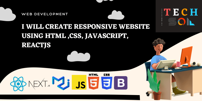 Gig Preview - Create responsive website using HTML,CSS javascript, reactjs