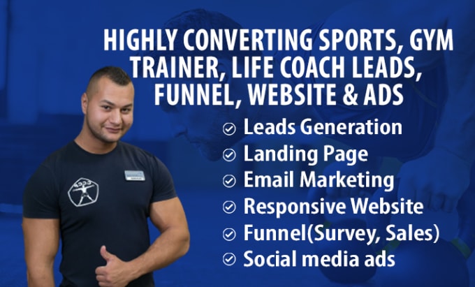 Gig Preview - Online gym leads booking fitness trainer insurance coaching zoho funnel crm keap