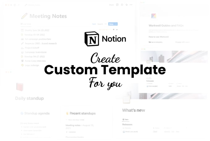 Gig Preview - Create a custom notion template within 24h