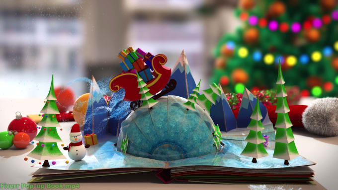 Gig Preview - Create an amazing logo intro 3d christmas greetings video