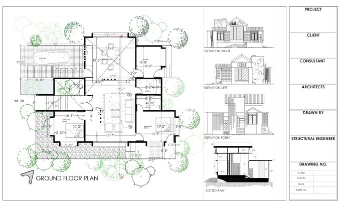 Gig Preview - Do 2d architectural floor plan and other drawing in autocad