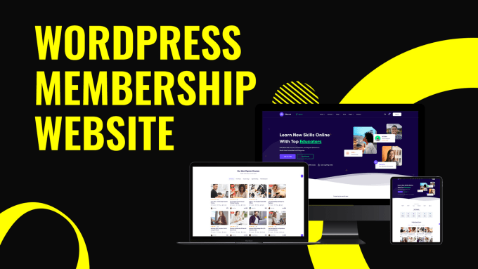 Gig Preview - Design wordpress membership website or wordpress subscription website