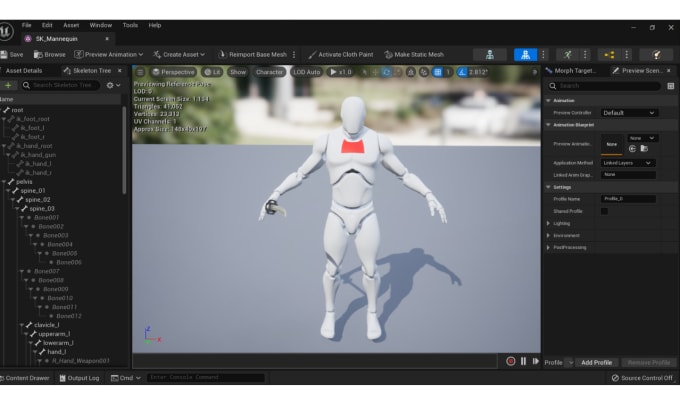 Gig Preview - Retarget your custom character model to ue4 or ue5 mannequin skeleton