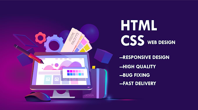 Gig Preview - Do creative  website design using HTML CSS bootstrap