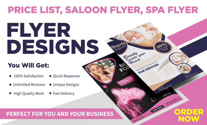 Bestseller - create attractive menu design salon, gym flyer price list