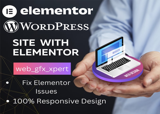 Gig Preview - Design a responsive website using elementor pro in wordpress and fix bugs