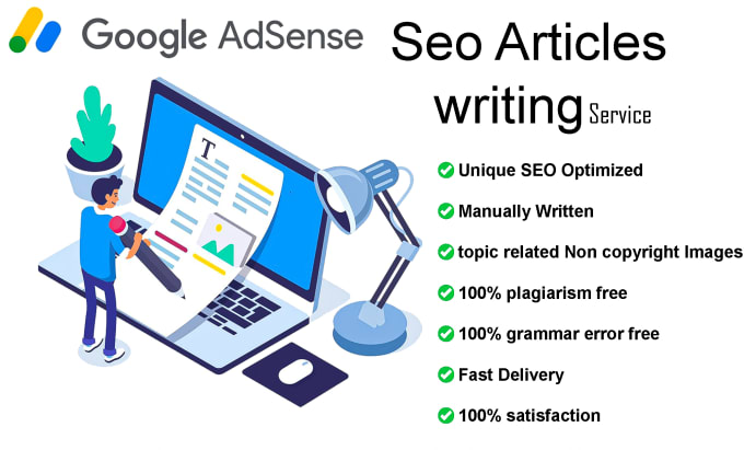 Gig Preview - Write 40 unique seo articles for google adsense approval