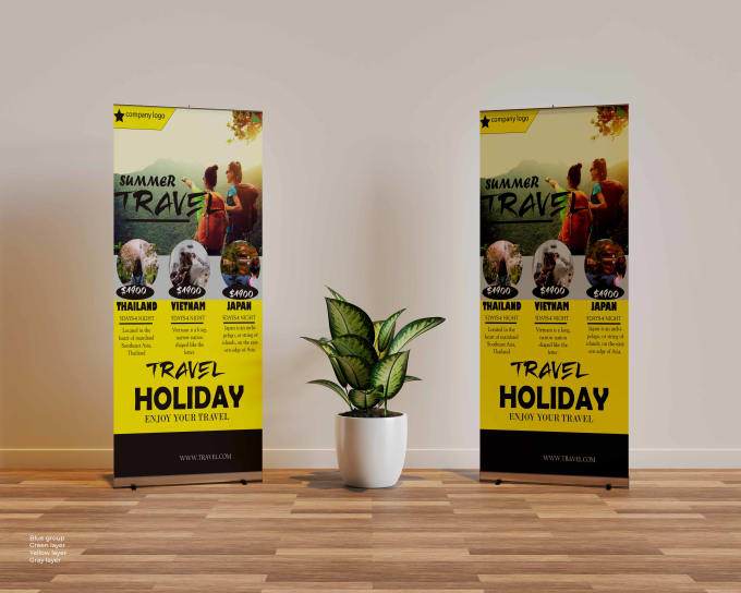 Gig Preview - Corporate roll up banner,  yard sign, trade show booth retractable banner