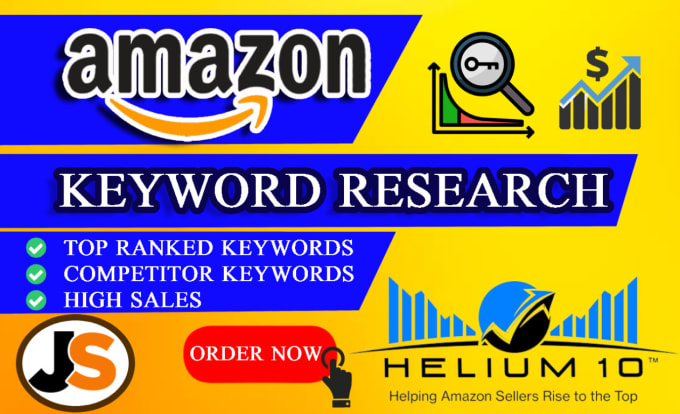 Gig Preview - Do amazon keyword research by helium10, js for high sales