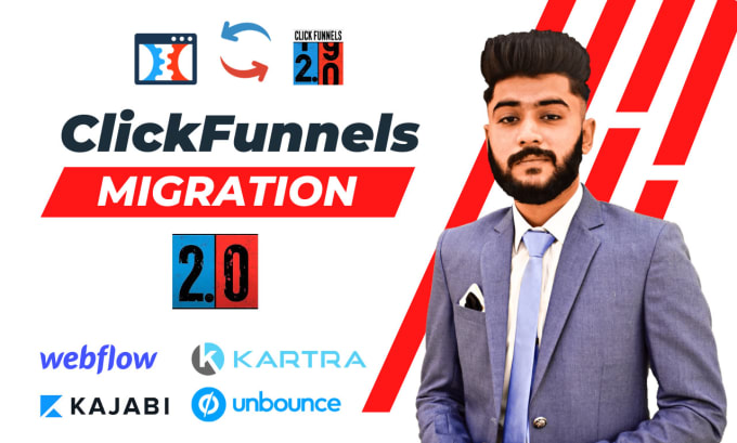 Gig Preview - Migrate your funnels to clickfunnels 2 0 create pages in webflow unbounce kartra