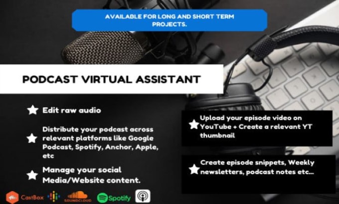 Gig Preview - Provide  podcast virtual assistant service