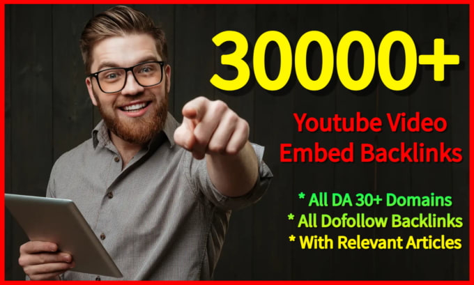 Gig Preview - Be youtube video SEO expert boost video backlinks with 30k high da blog embeds