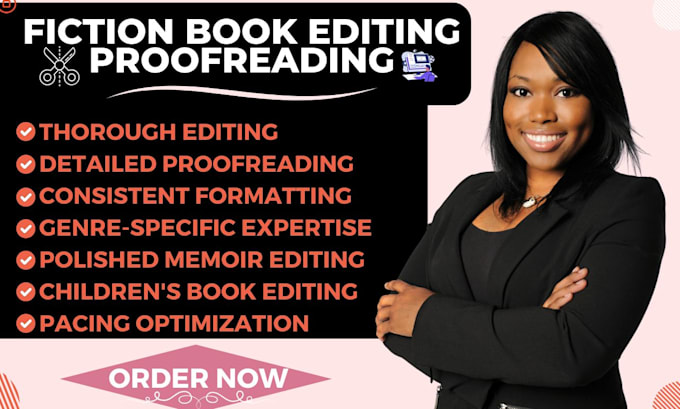 Gig Preview - Edit, proofread and format nonfiction memoir, fiction novel children book editor