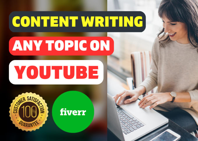 Gig Preview - Content writing for any topic on youtube channel