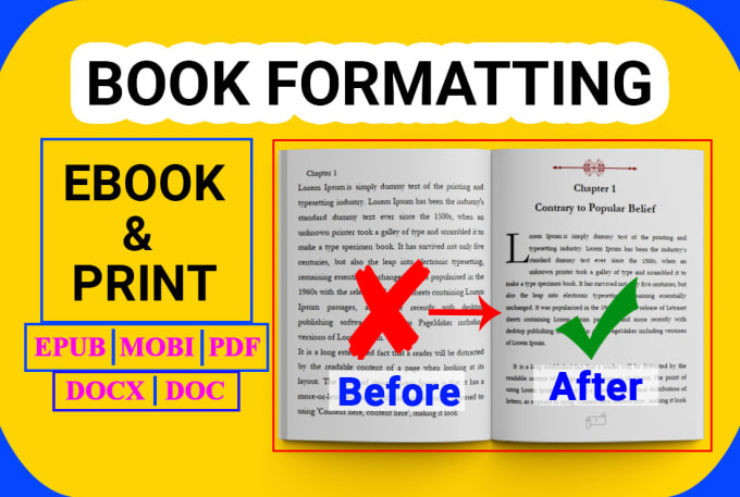 Gig Preview - Do your book formatting and layout design for amazon KDP, ingramspark, lulu