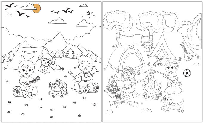 Gig Preview - Create and design coloring pages for kids and adults