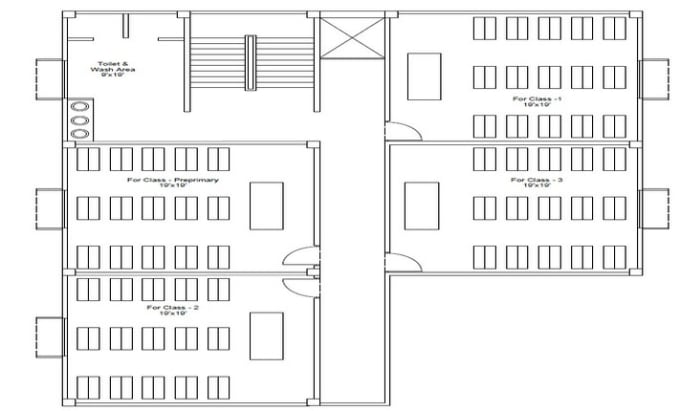 Gig Preview - Draft floor plan for building, school, factories, etc